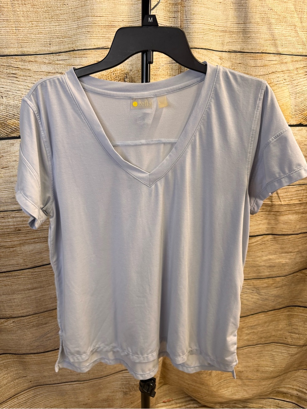 Zella Pale Blue V-Neck Short Sleeve Tee